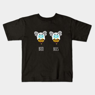 boo bees ghost and mask halloween tshirt Kids T-Shirt